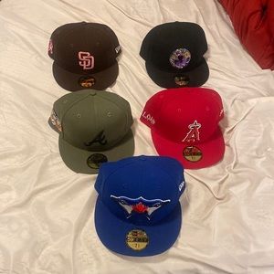New/ used fitted hats all are size 7 5/8